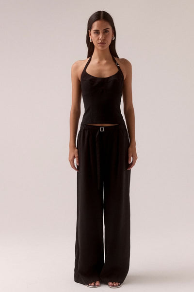 SOVERE STUDIO DEMI TOP BLACK