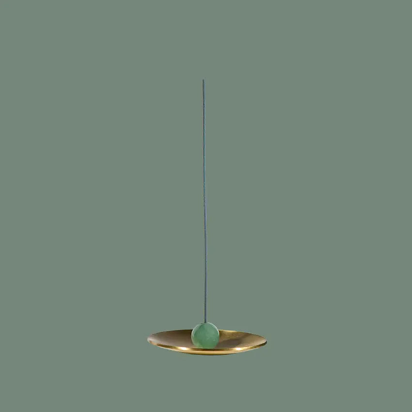 MAHO SENSORY GREEN ADVENTURINE CRYSTAL INCENSE HOLDER