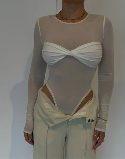 MAIA THE LABEL AMARLIA BODYSUIT BODYSUIT COCONUT | BABY LEMONADE STORE
