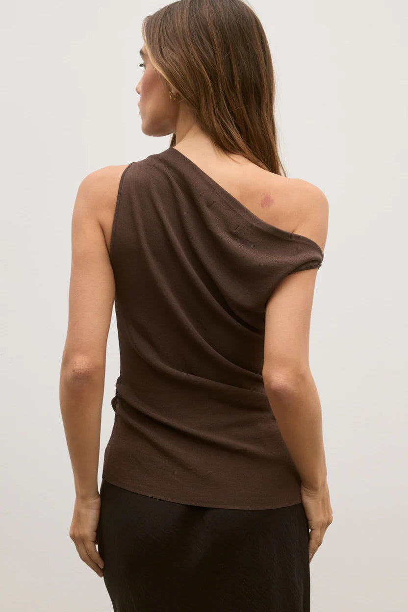 MONET KNIT TOP COFFEE