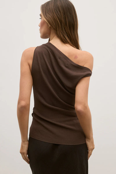 MONET KNIT TOP COFFEE