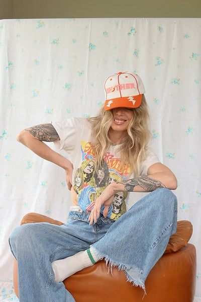 MOTHER LIGHTENING BOLT CAP ORANGE