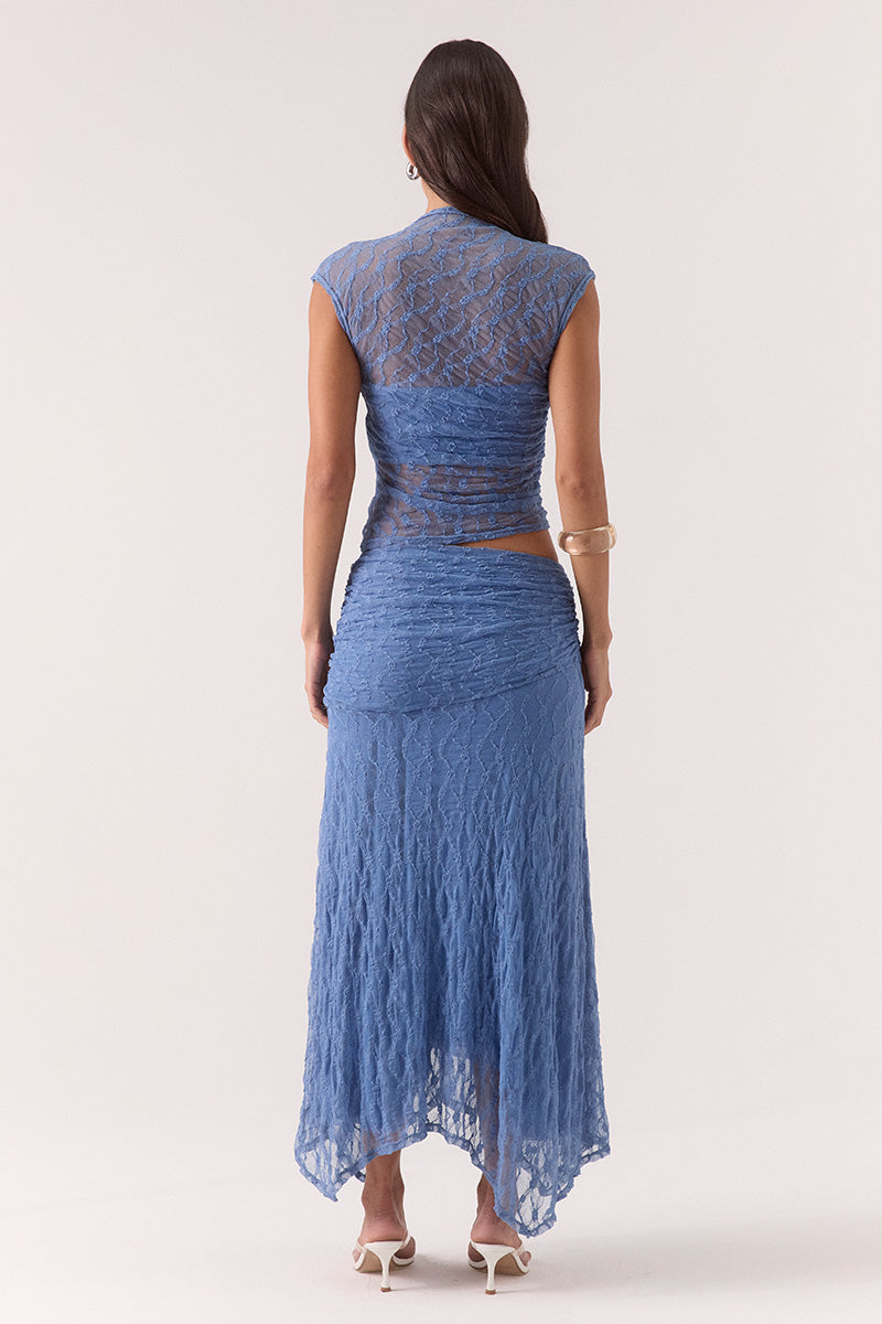SOVERE STUDIO LOWRI SKIRT SLATE BLUE