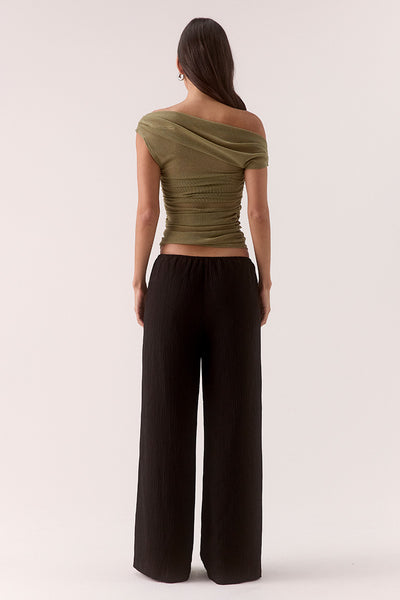 SOVERE STUDIO ZEYA TOP SOFT KHAKI