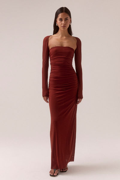 SOVERE STUDIO MYRIAD BOLERO DRESS CINNAMON