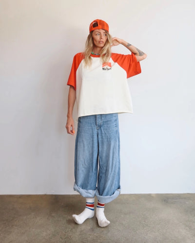 HAPPY LITTLE MOTHER | WORLD CHAMPION MOTHER OVERSIZED RAGLAN TEE