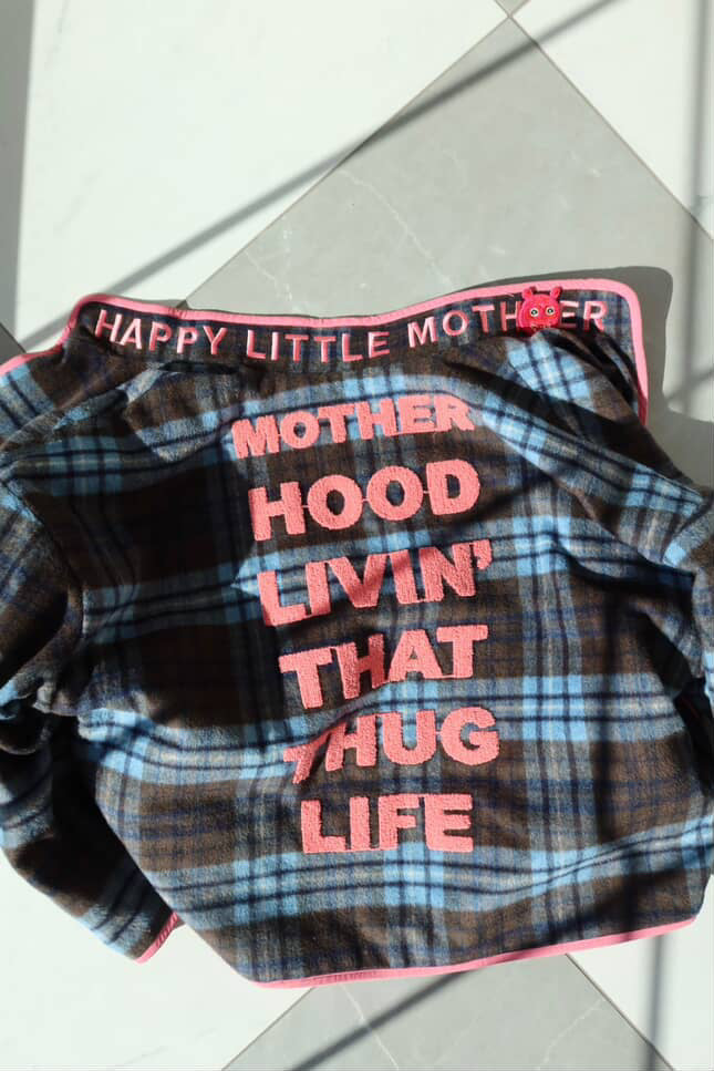 HAPPY LITTLE MOTHER THUG LIFE SHORT JACKET BLUE/PINK