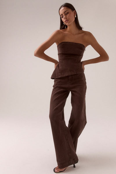 SOVERE STUDIO ZYRA JEANS RAISIN