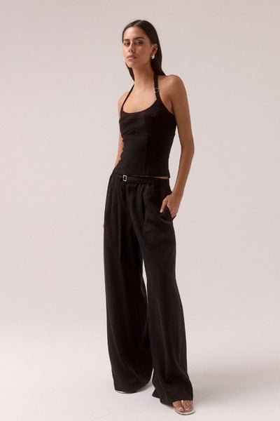 SOVERE STUDIO DEMI TOP BLACK