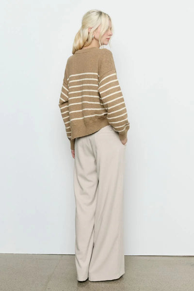 SOVERE SOLENE KNIT JUMPER PECAN/VANILLA
