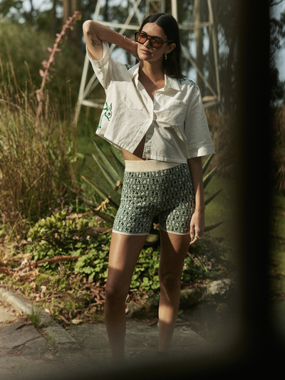 JUAN & ME ICONIC YARDAGE SHORTS GREEN