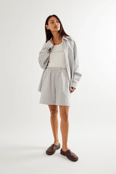 COMMONPLACE ESSENTAILS BEECH COTTAGE SHIRT BLACK/WHITE