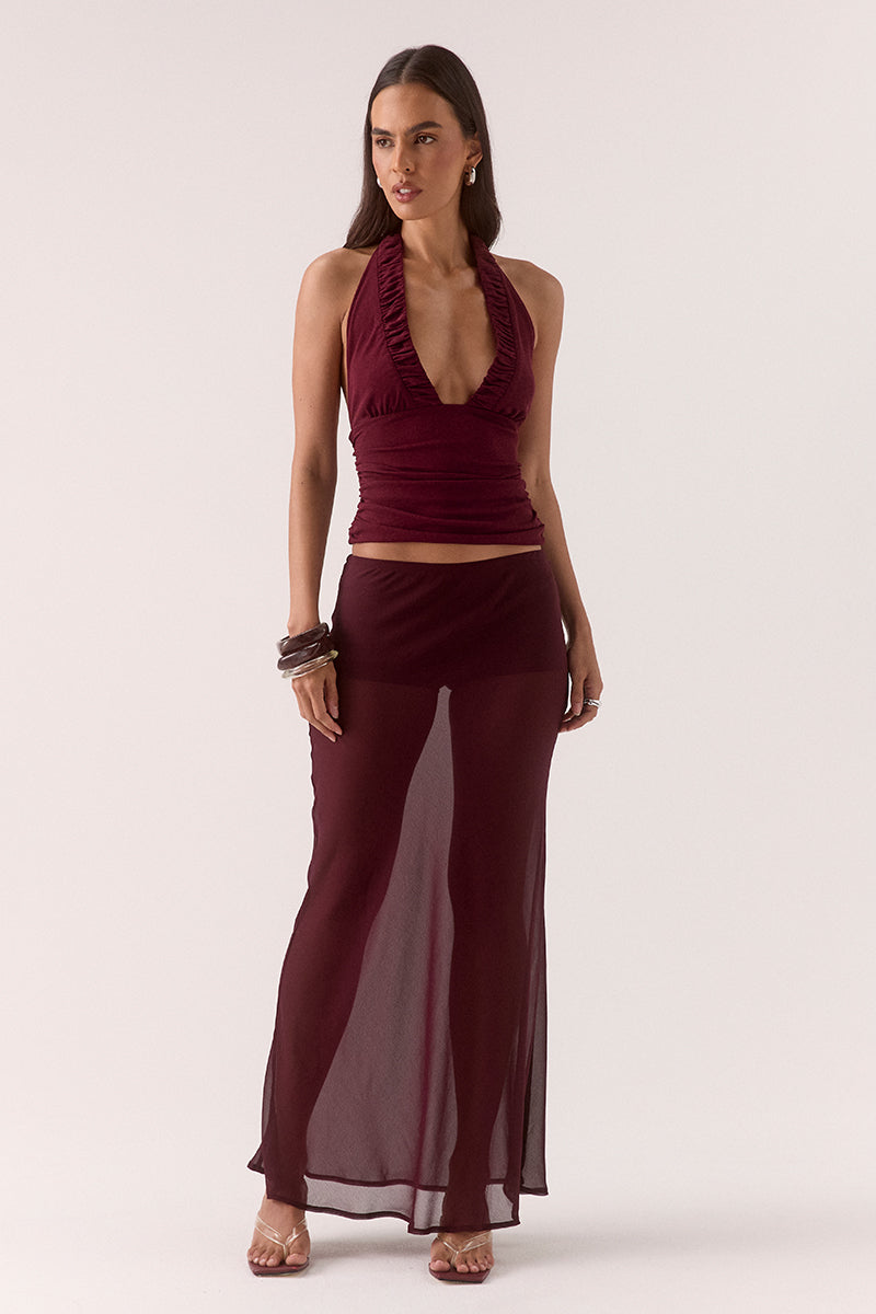 SOVERE STUDIO ALORA TOP PLUM