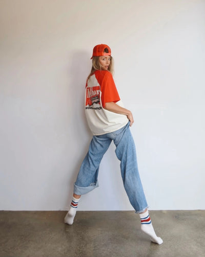 HAPPY LITTLE MOTHER | WORLD CHAMPION MOTHER OVERSIZED RAGLAN TEE