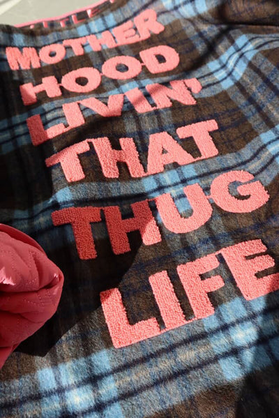 HAPPY LITTLE MOTHER THUG LIFE SHORT JACKET BLUE/PINK