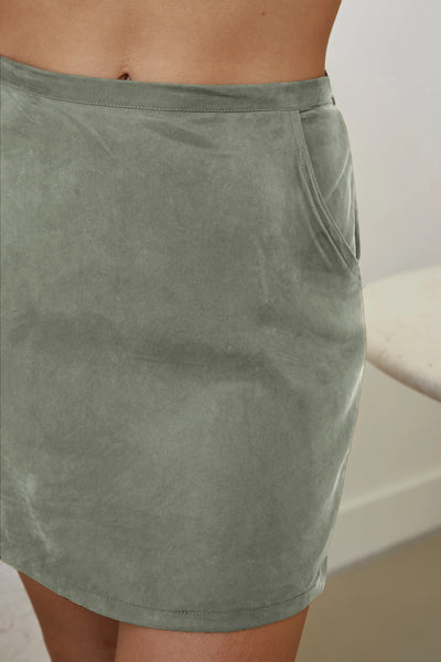 BISK The Label Indy mini skirt Moss