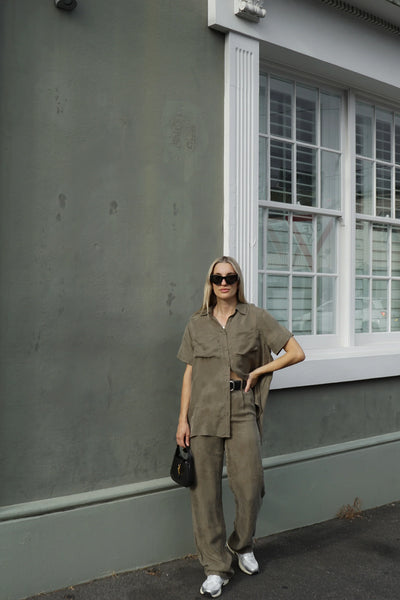 Bisk the Label Lori Cupro pant moss