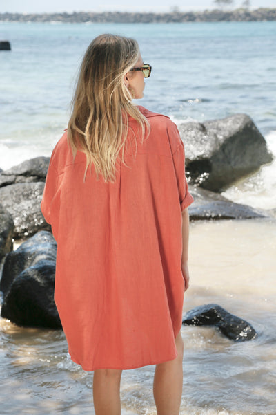 Bowie Short Sleeve linen Short Amber The Line for Baby Lemonade Store 