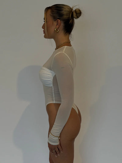 MAIA THE LABEL AMARLIA BODYSUIT BODYSUIT COCONUT | BABY LEMONADE STORE