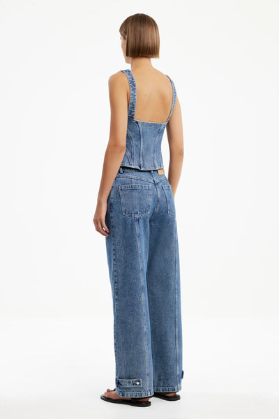 SIGNIFICANT OTHER SABRINA TOP DENIM