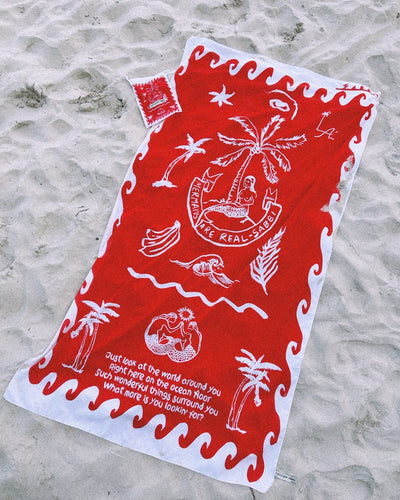 SABBI THAT'S A WRAP COTTON SARONG RED MERMAID