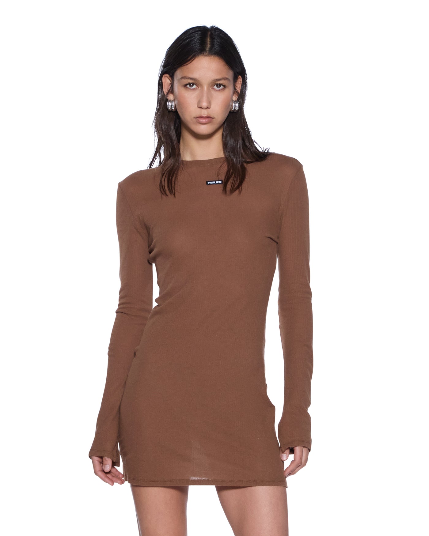 KSUBI CRAWFORD LS MINI DRESS CHOCOLATE BROWN