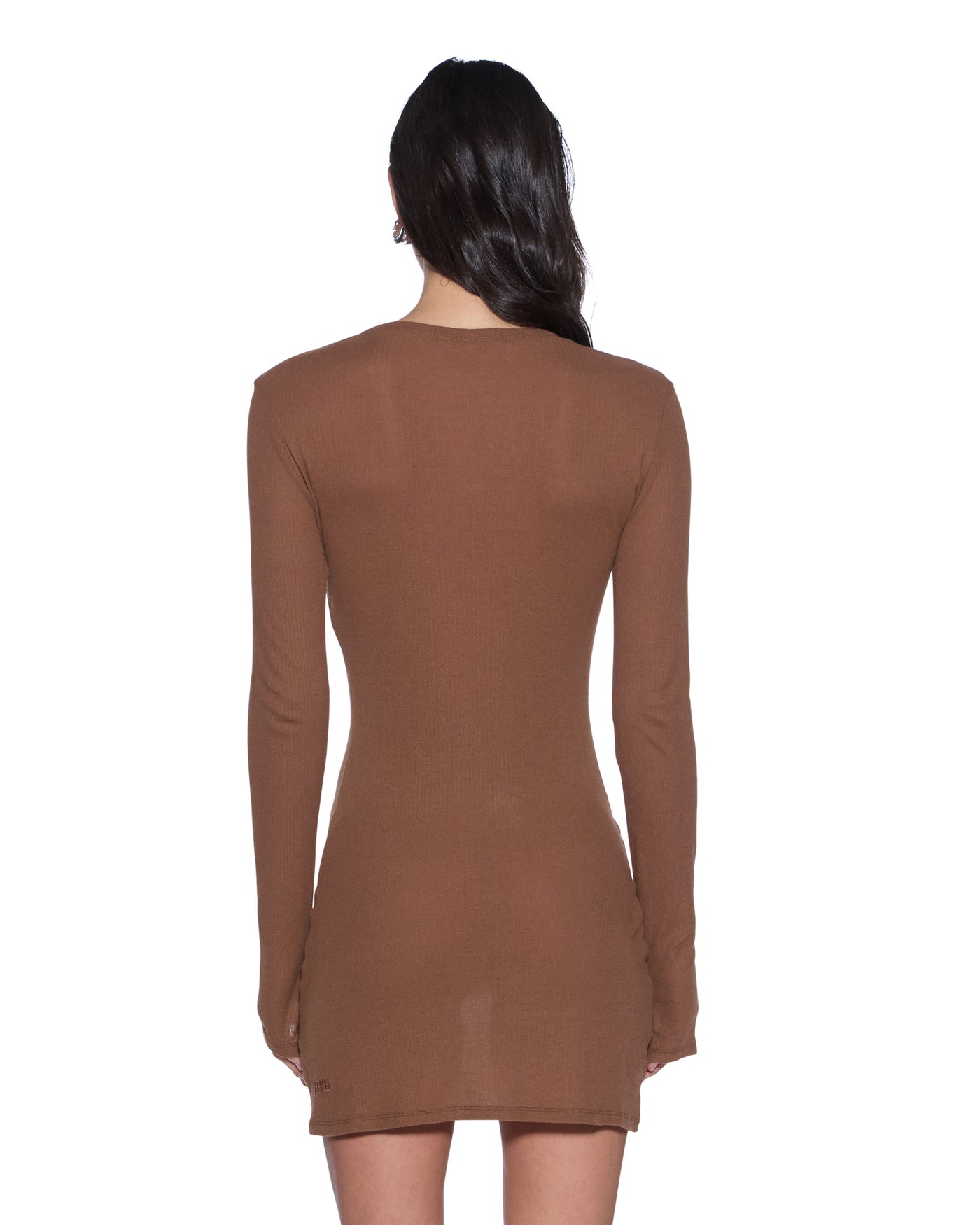 KSUBI CRAWFORD LS MINI DRESS CHOCOLATE BROWN