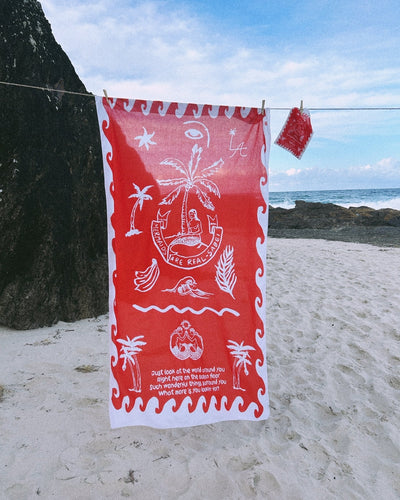SABBI THAT'S A WRAP COTTON SARONG RED MERMAID