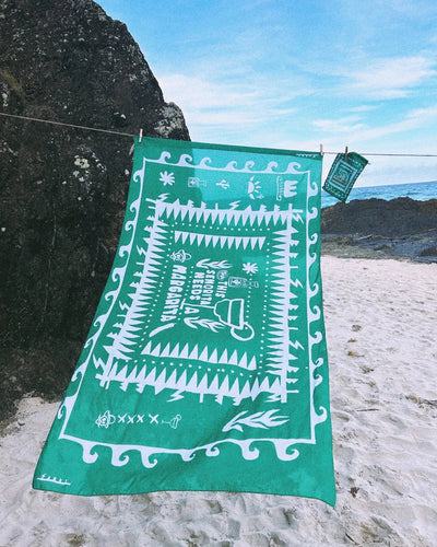 SABBI THAT'S A WRAP GREEN MARGARITA COTTON SARONG