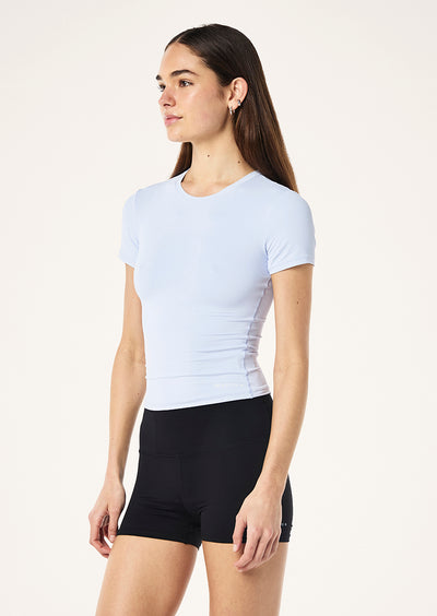 PE NATION FOUNDATION SHORT SLEEVE TEE HEATHER BLUE| BABY LEMONADE STORE