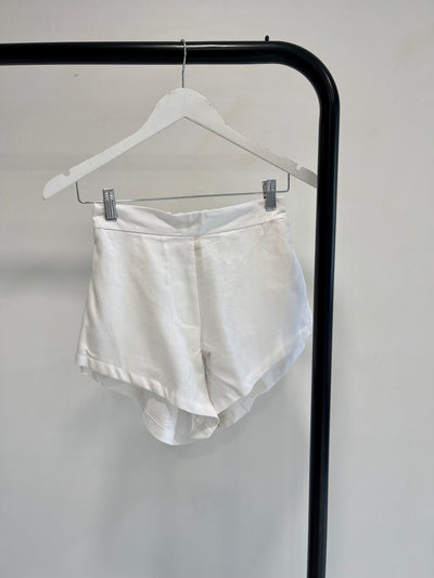 SABBI 1800 LINEN SHORTS WHITE