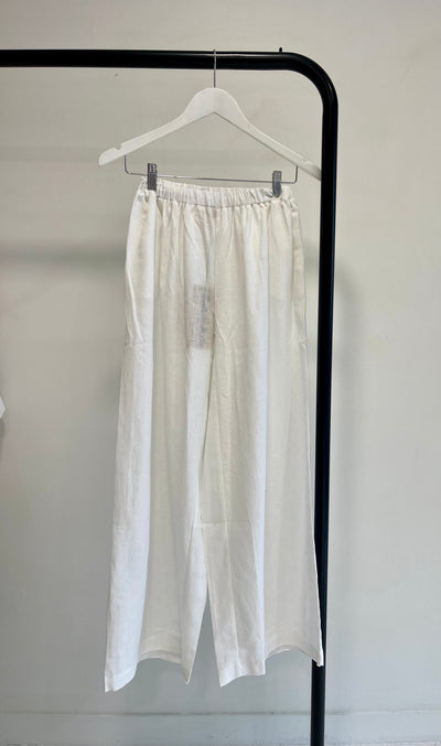 SABBI PANCHOS WHITE PULL ON LINEN PANT 