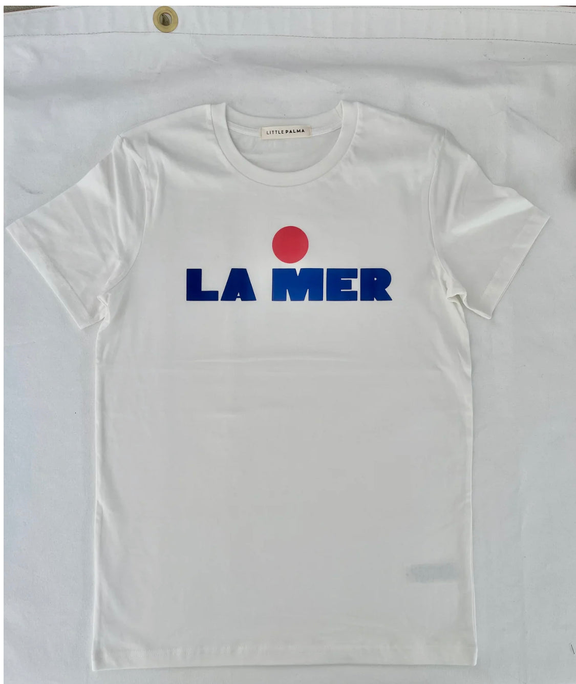 LITTLE PALMA LA MER RED ORGANIC COTTON TEE