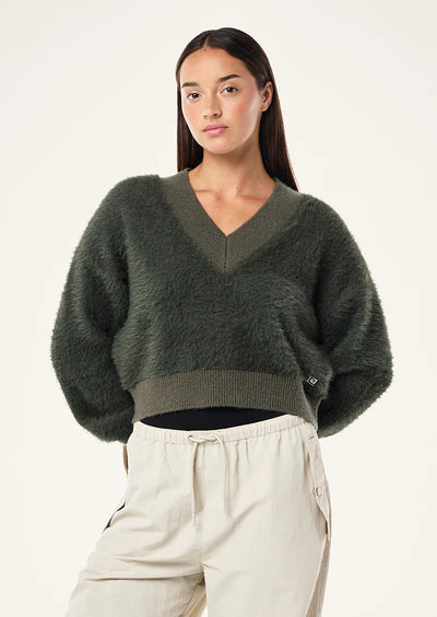 PE NATION GREENPOINT V-NECK KNIT CAVIAR