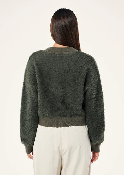 PE NATION GREENPOINT V-NECK KNIT CAVIAR