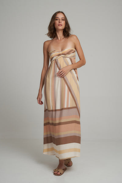 LILYA GEORGIA STRIPE MIDI DRESS 