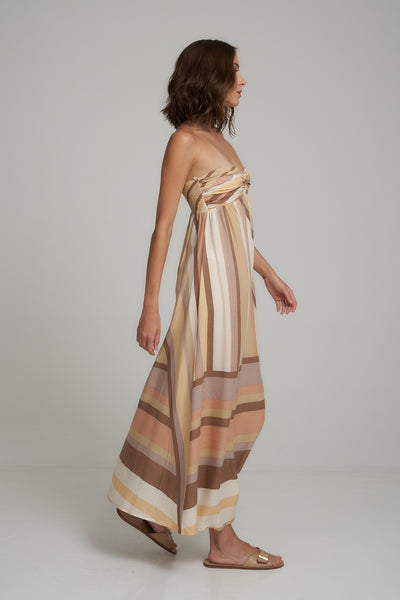 LILYA GEORGIA STRIPE MIDI DRESS 