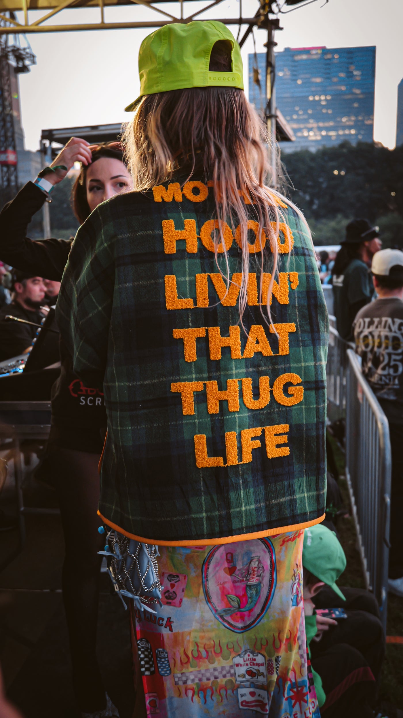 THUG LIFE SHORT JACKET  GREEN/YELLOW PRE-SALE