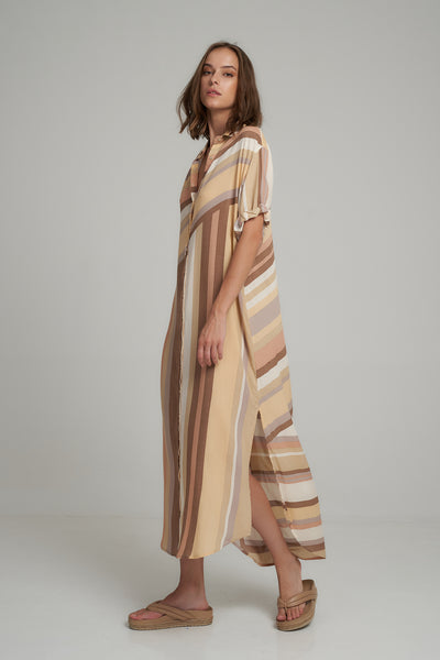 LILYA HUTTON SHIRT DRESS RETRO STRIPE