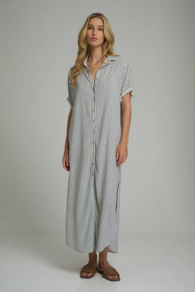 LILYA HUTTON SHIRT  DRESS CHESHIRE STRIPE | BABY LEMONADE STORE