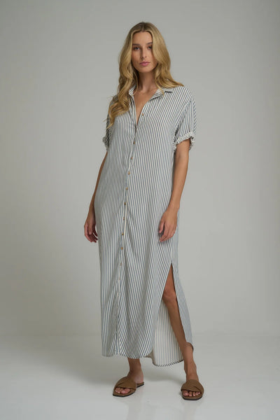 LILYA HUTTON SHIRT  DRESS CHESHIRE STRIPE | BABY LEMONADE STORE