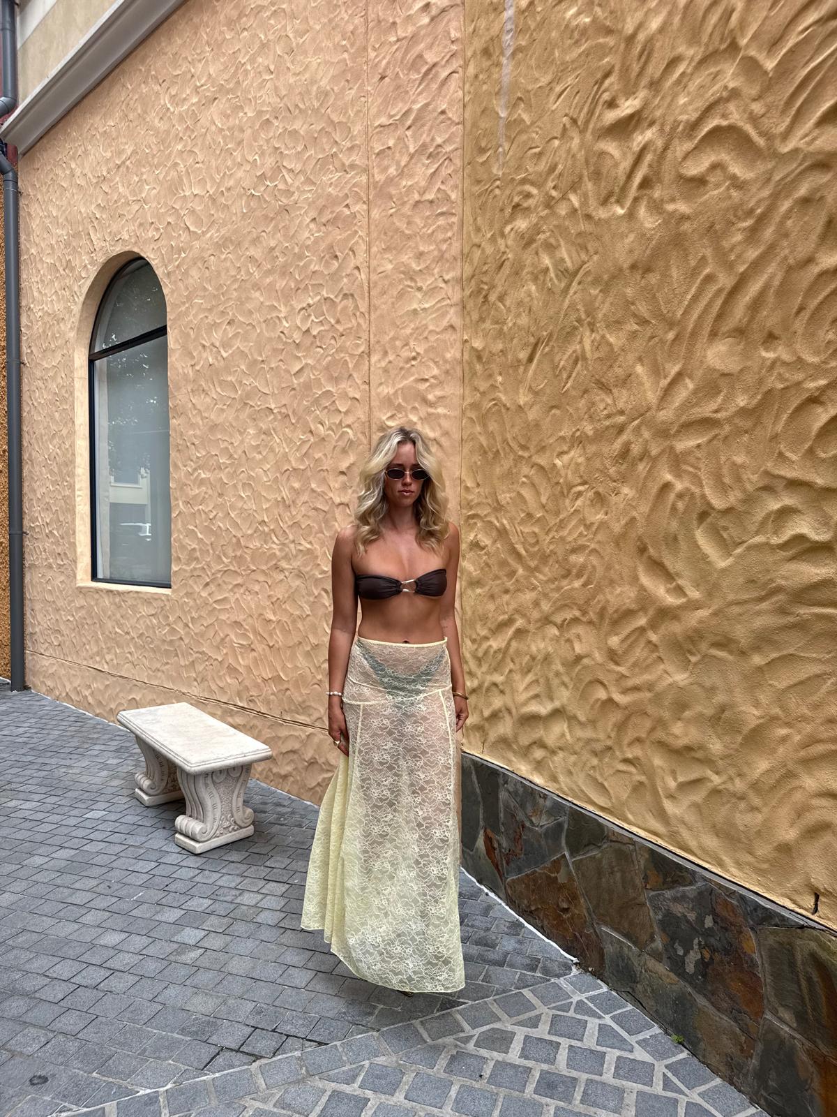 ISABEL LACE SKIRT LEMON