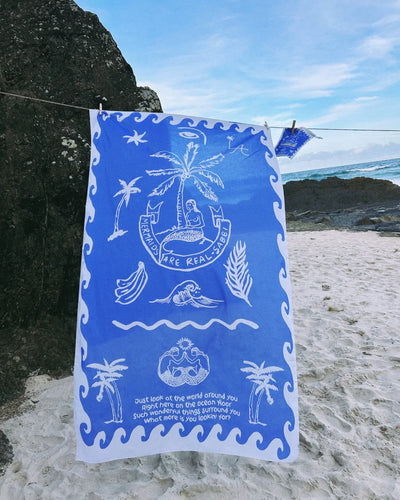 SABBI THAT'S A WRAP COTTON SARONG BLUE MERMAID
