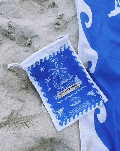 SABBI THAT'S A WRAP COTTON SARONG BLUE MERMAID