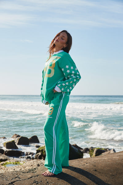 Sabbi The Chido You Cute Cotton Track Pants Green| BABY LEMONADE STORE