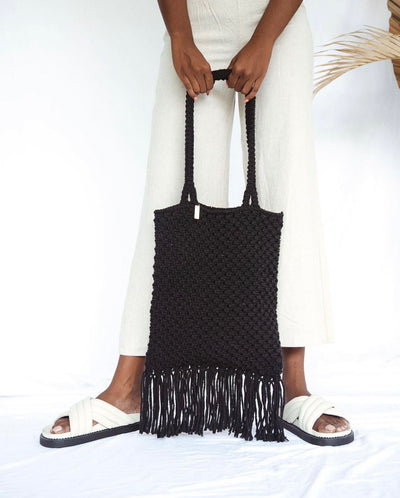 THE MACRAMAN CHICAMA ORGANIC COTTON MACRAME SHOPPING TOTE