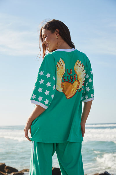 Sabbi The You Cute Green Cotton Tee | BABY LEMONADE STORE