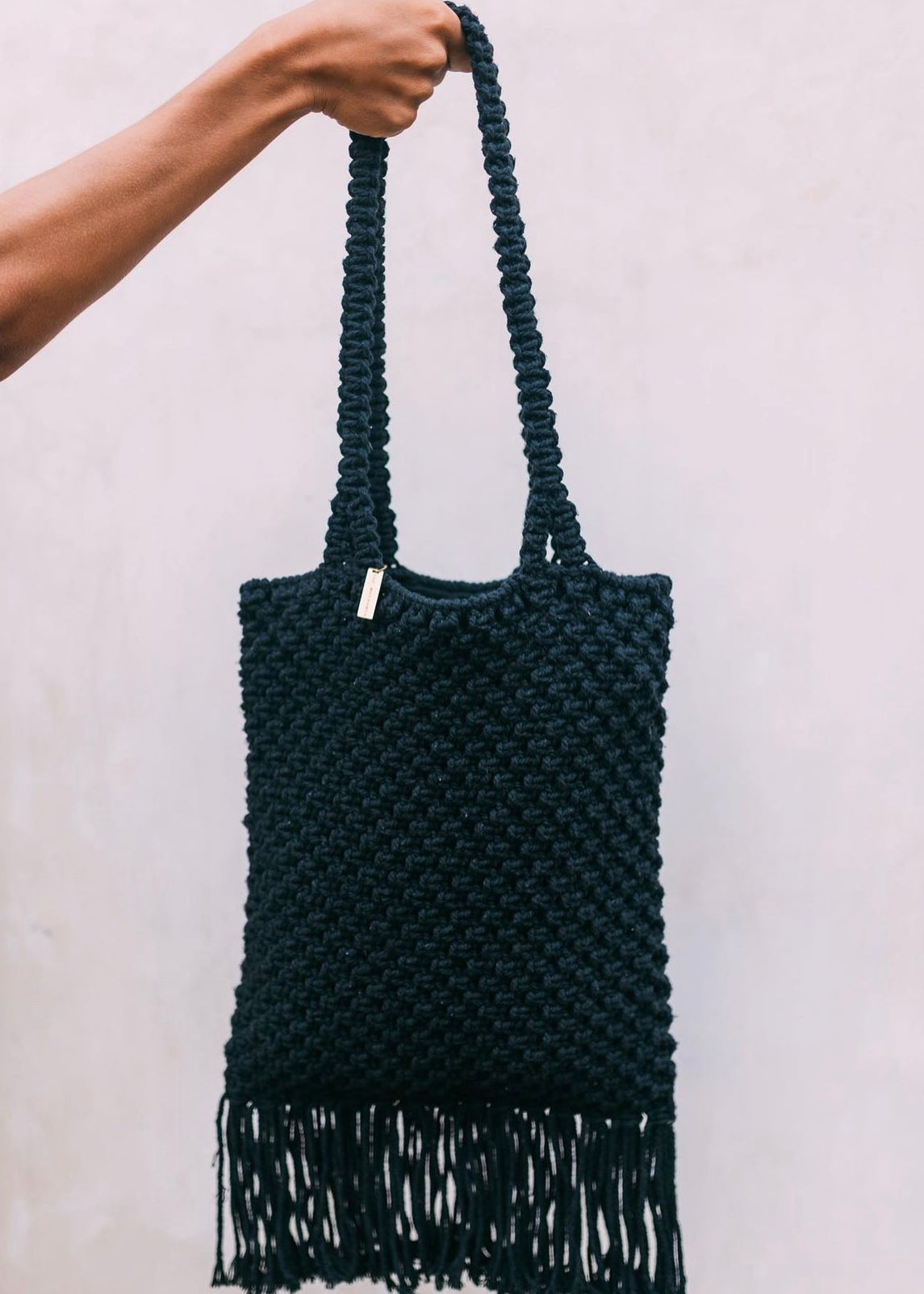 THE MACRAMAN CHICAMA ORGANIC COTTON MACRAME SHOPPING TOTE