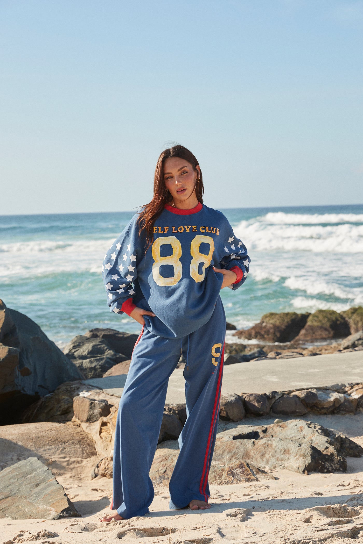 Sabbi The Chido You Cute Cotton Track Pants Blue | BABY LEMONADE STORE