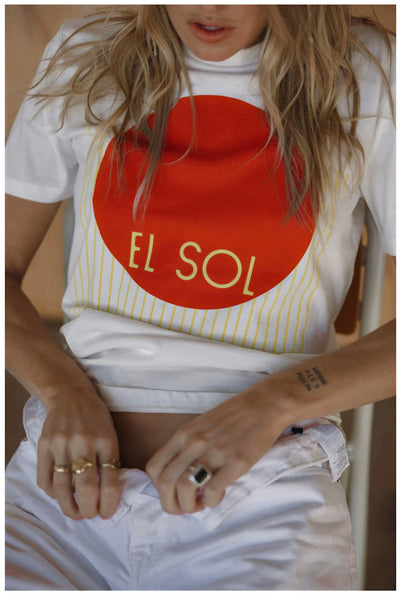 Little Palma El Sol Graphic printed organic cotton Tee